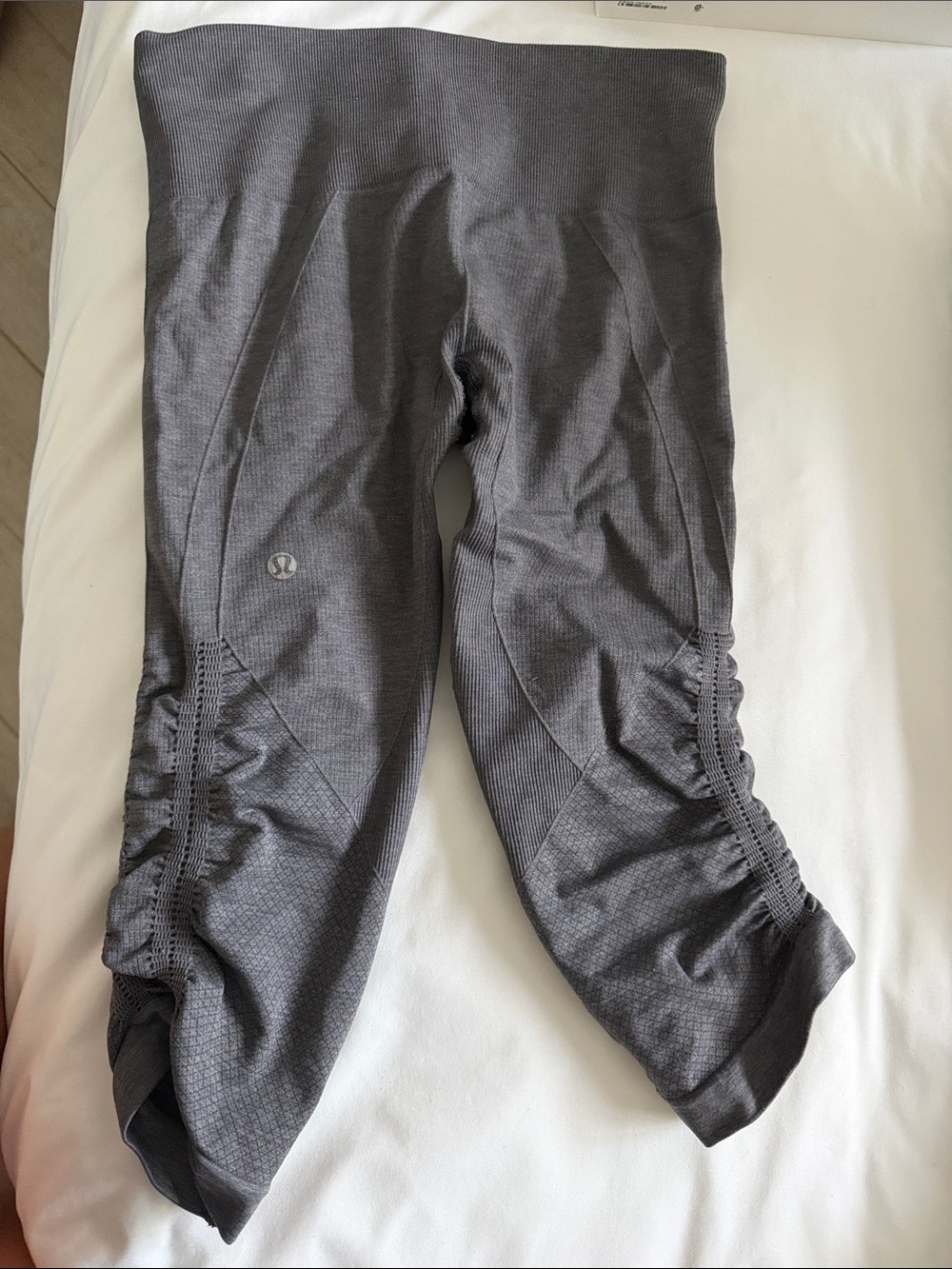 Lululemon athletica Girls' Gray Cropped Athletic Leggings